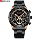 Curren Men's Blue Dial Chronograph Steel Watch Waterproof Curren Men's Blue Dial Chronograph Steel Watch Waterproof
