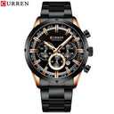 Men's Blue Dial Chronograph Steel Watch Waterproof Men's Blue Dial Chronograph Steel Watch Waterproof