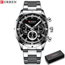Curren Men's Blue Dial Chronograph Steel Watch Waterproof Curren Men's Blue Dial Chronograph Steel Watch Waterproof