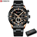 Men's Blue Dial Chronograph Steel Watch Waterproof Men's Blue Dial Chronograph Steel Watch Waterproof