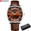 CURREN Men's Leather Wristwatch Stylish Water Resistant Watch CURREN Men's Leather Wristwatch Stylish Water Resistant Watch