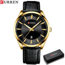 CURREN Men's Leather Wristwatch Stylish Water Resistant Watch CURREN Men's Leather Wristwatch Stylish Water Resistant Watch