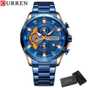 Curren Stainless Steel Chronograph Watch Mens Modern Style Curren Stainless Steel Chronograph Watch Mens Modern Style