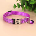 Custom Engraved Reflective Cat Collar With Bell Necklace Custom Engraved Reflective Cat Collar With Bell Necklace