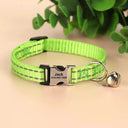 Custom Engraved Reflective Cat Collar With Bell Necklace Custom Engraved Reflective Cat Collar With Bell Necklace
