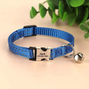 Custom Engraved Reflective Cat Collar With Bell Necklace Custom Engraved Reflective Cat Collar With Bell Necklace
