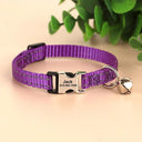 Custom Engraved Reflective Cat Collar With Bell Necklace Custom Engraved Reflective Cat Collar With Bell Necklace