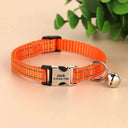 Custom Engraved Reflective Cat Collar With Bell Necklace Custom Engraved Reflective Cat Collar With Bell Necklace