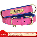 Stylish Personalized Leather Dog Collar with Free Engraving Stylish Personalized Leather Dog Collar with Free Engraving