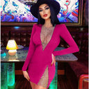 Diamond Evening Dress Elegant Bandage Nightwear Dress Diamond Evening Dress Elegant Bandage Nightwear Dress