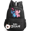 Disney Lilo & Stitch Unisex Backpack with Rabbit Ears Cute Disney Lilo & Stitch Unisex Backpack with Rabbit Ears Cute