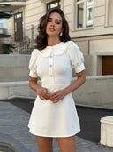 Doll Collar Mini Dress: Elegant Women's Fashion for Summer Doll Collar Mini Dress: Elegant Women's Fashion for Summer