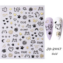 Easter Bunny Nail Stickers Playful Design for Festive Nails Easter Bunny Nail Stickers Playful Design for Festive Nails
