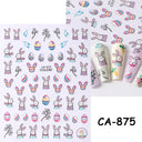 Easter Bunny Nail Stickers Playful Design for Festive Nails Easter Bunny Nail Stickers Playful Design for Festive Nails