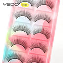 Eco-Friendly 3D Mink Wispy Lashes Set - 5 Pairs Long Eco-Friendly 3D Mink Wispy Lashes Set - 5 Pairs Long
