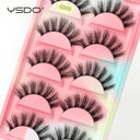 Eco-Friendly 3D Mink Wispy Lashes Set - 5 Pairs Long Eco-Friendly 3D Mink Wispy Lashes Set - 5 Pairs Long