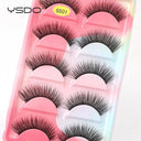 Eco-Friendly 3D Mink Wispy Lashes Set - 5 Pairs Long Eco-Friendly 3D Mink Wispy Lashes Set - 5 Pairs Long