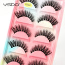 Eco-Friendly 3D Mink Wispy Lashes Set - 5 Pairs Long Eco-Friendly 3D Mink Wispy Lashes Set - 5 Pairs Long
