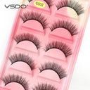Eco-Friendly 3D Mink Wispy Lashes Set - 5 Pairs Long Eco-Friendly 3D Mink Wispy Lashes Set - 5 Pairs Long