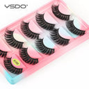 Eco-Friendly 3D Mink Wispy Lashes Set - 5 Pairs Long Eco-Friendly 3D Mink Wispy Lashes Set - 5 Pairs Long