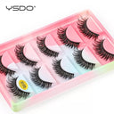 Eco-Friendly 3D Mink Wispy Lashes Set - 5 Pairs Long Eco-Friendly 3D Mink Wispy Lashes Set - 5 Pairs Long
