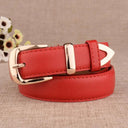 Elegant Genuine Leather Belt with Stylish Gold Buckle Elegant Genuine Leather Belt with Stylish Gold Buckle