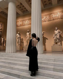 Elegant Knitted Sweater Maxi Dress with Flare Sleeves Elegant Knitted Sweater Maxi Dress with Flare Sleeves