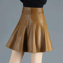 Elegant Korean Style Leather Mini Skirt for Women Elegant Korean Style Leather Mini Skirt for Women