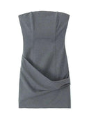 Elegant Pencil Long Dress Sophisticated Bodycon Maxi Gray Elegant Pencil Long Dress Sophisticated Bodycon Maxi Gray