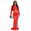 Elegant Rhinestone Mesh Maxi Dress For Women Clubwear Elegant Rhinestone Mesh Maxi Dress For Women Clubwear