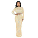 Elegant Rhinestone Mesh Maxi Dress For Women Clubwear Elegant Rhinestone Mesh Maxi Dress For Women Clubwear