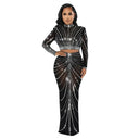 Elegant Rhinestone Mesh Maxi Dress for Women's Clubwear Elegant Rhinestone Mesh Maxi Dress for Women's Clubwear