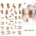 Elegant Rose Gold Winter Nail Stickers for Holiday Art Elegant Rose Gold Winter Nail Stickers for Holiday Art