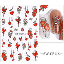 Elegant Rose Gold Winter Nail Stickers for Holiday Art Elegant Rose Gold Winter Nail Stickers for Holiday Art