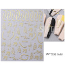 Elegant Rose Gold Winter Nail Stickers for Holiday Art Elegant Rose Gold Winter Nail Stickers for Holiday Art