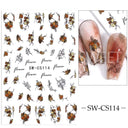 Elegant Rose Gold Winter Nail Stickers for Holiday Art Elegant Rose Gold Winter Nail Stickers for Holiday Art