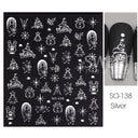 Elegant Rose Gold Winter Nail Stickers for Holiday Art Elegant Rose Gold Winter Nail Stickers for Holiday Art