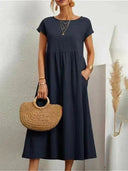 Elegant Vintage Maxi Dress Retro Harajuku Style Women Elegant Vintage Maxi Dress Retro Harajuku Style Women