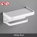 ELLEN Black Toilet Paper Holder with Storage Shelf Chic ELLEN Black Toilet Paper Holder with Storage Shelf Chic