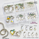 Embellished Nail Art Kit Sparkling Rhinestones Pearls Gems Embellished Nail Art Kit Sparkling Rhinestones Pearls Gems