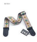 Embroidered Guitar Strap Soft Vintage Flowers Adjustable Cotton Embroidered Guitar Strap Soft Vintage Flowers Adjustable Cotton