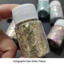 Enchanting Mermaid Holographic Nail Powder DIY Aurora Glitter Dust Enchanting Mermaid Holographic Nail Powder DIY Aurora Glitter Dust