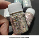 Enchanting Mermaid Holographic Nail Powder DIY Aurora Glitter Dust Enchanting Mermaid Holographic Nail Powder DIY Aurora Glitter Dust