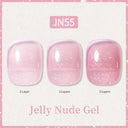 Ethereal Pink & White Jelly Nail Gel for Long-lasting Beauty Ethereal Pink & White Jelly Nail Gel for Long-lasting Beauty