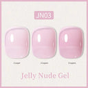 Ethereal Pink & White Jelly Nail Gel for Long-lasting Beauty Ethereal Pink & White Jelly Nail Gel for Long-lasting Beauty