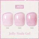 Ethereal Pink & White Jelly Nail Gel for Long-lasting Beauty Ethereal Pink & White Jelly Nail Gel for Long-lasting Beauty
