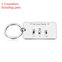 Family Name Engraved Stainless Steel Keychain Set Gift Family Name Engraved Stainless Steel Keychain Set Gift