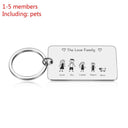 Family Name Engraved Stainless Steel Keychain Set Gift Family Name Engraved Stainless Steel Keychain Set Gift