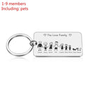 Family Name Engraved Stainless Steel Keychain Set Gift Family Name Engraved Stainless Steel Keychain Set Gift