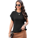 Fashion Green Short Sleeve Pullover Sweater Women's 2024 Summer New Arrival Fashion Green Short Sleeve Pullover Sweater Women's 2024 Summer New Arrival